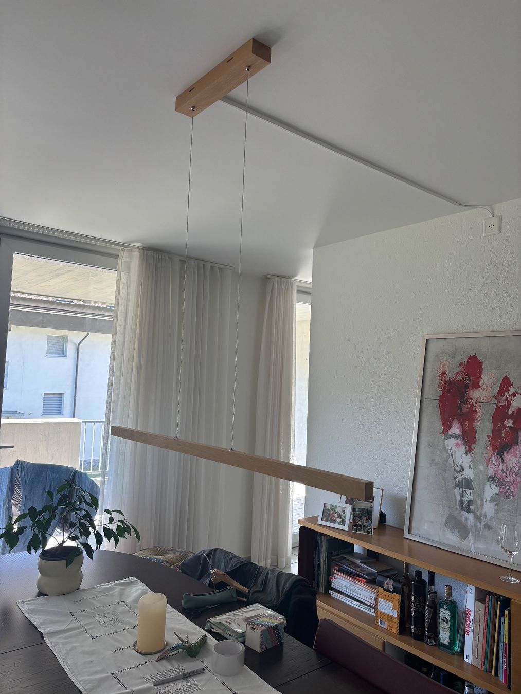 Lampadari & plafoniere: Dieter Knoll LED Pendant Light Solid Oak 120 cm – Usato da Zollikerberg venduto da luc_q6bs 1