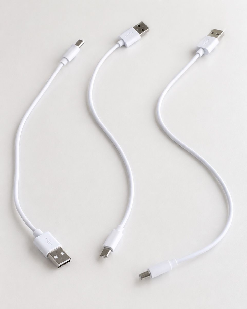 Caricabatterie: 2x USB-C zu USB-A Kabel, Weiss, Ladekabel – Nuovo (secondo la descrizione) da Affoltern am Albis venduto da 3Jonen