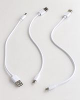 2x USB-C zu USB-A Kabel, Weiss, Ladekabel