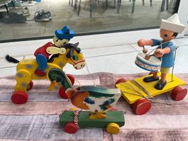 Antikes Holzspielzeug (3 Stück)