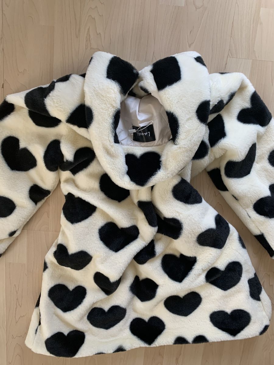 Cappotti: Teddyfellmantel, Kurzmantel, Herzchen,Neu – Nuovo e nell'imballaggio originale da Zürich venduto da Auschra1 3