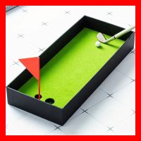 Bürogolf Minigolf Geschenkidee Green Schläger Schreiber Ball