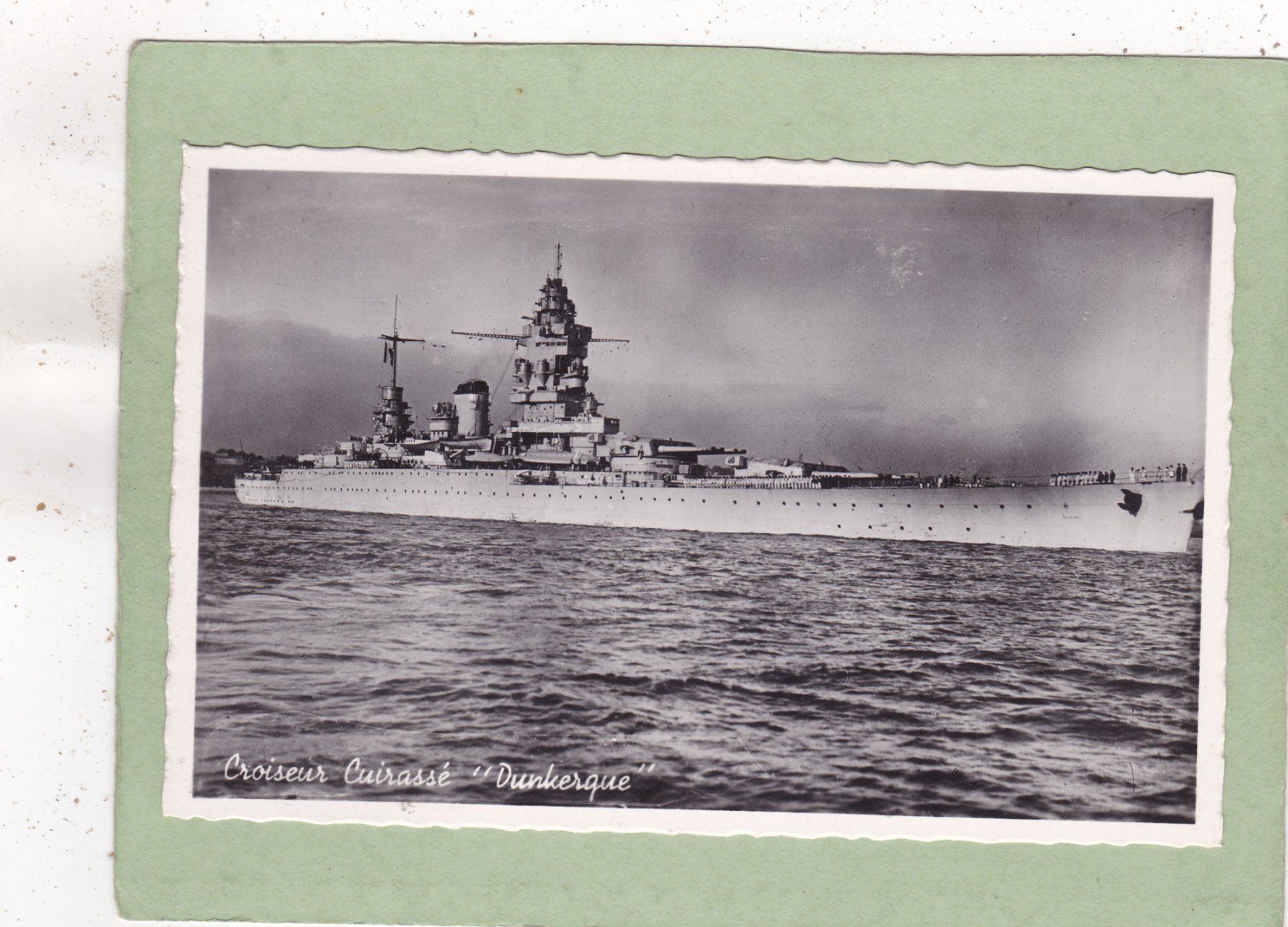 Cartoline postali: Frankreich Schiff  Croiseur Cuirassé " Dunkerque " – Usato da Herisau venduto da Lisegrat2008