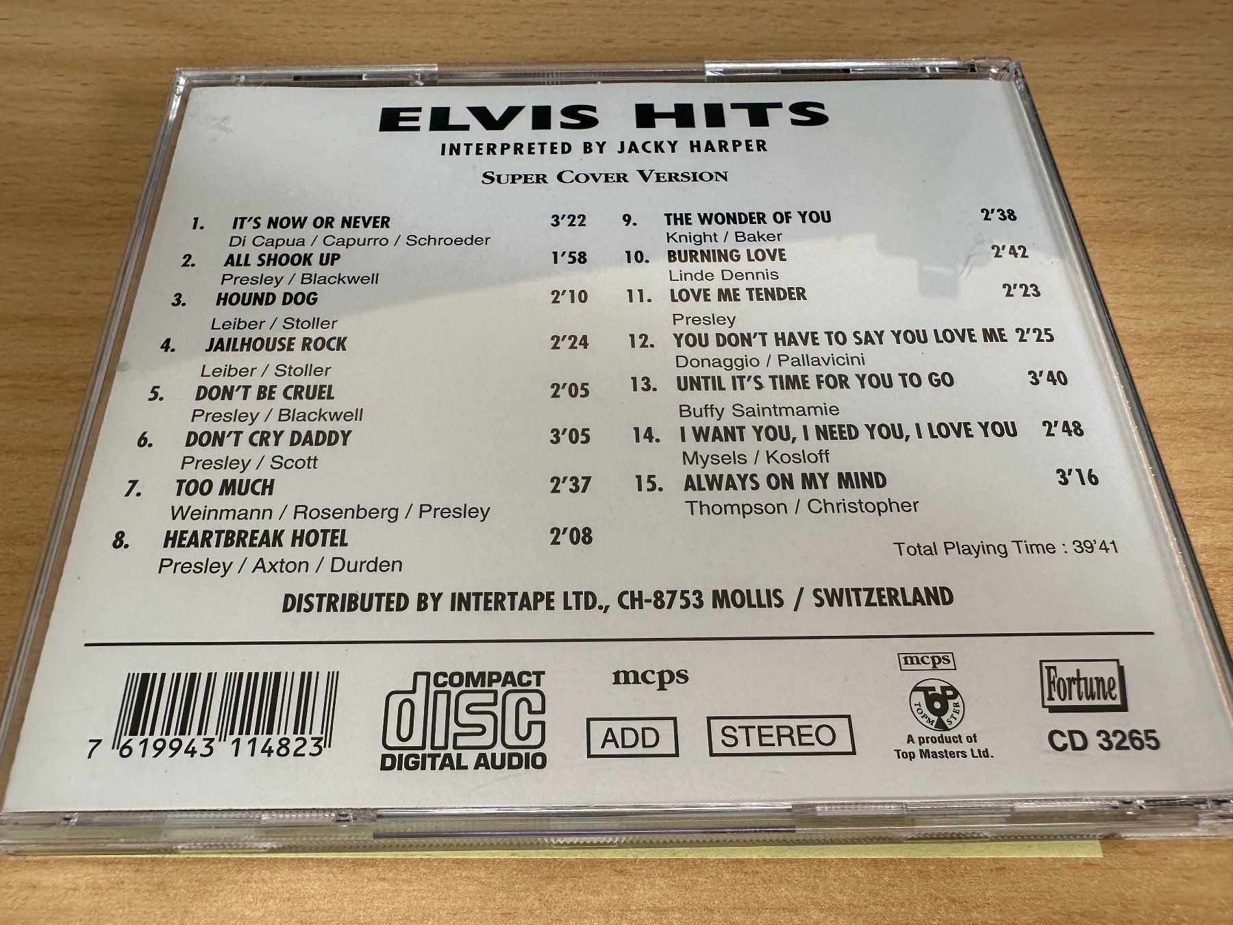 CD: Elvis Hits - Interpreted by Jacky Harper - Cover Version – Usato da Rikon im Tösstal venduto da Alpenmutz 1