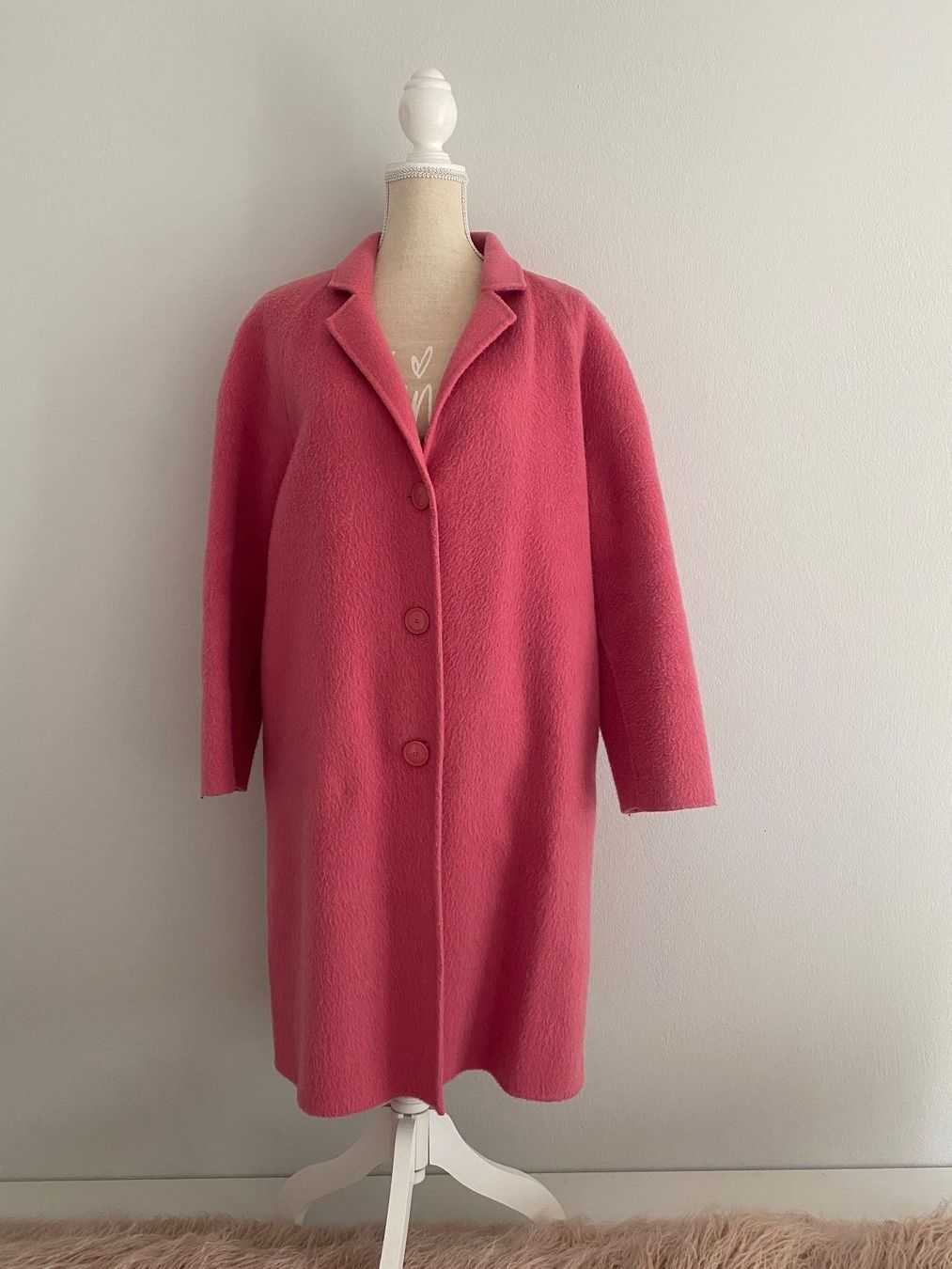 Pinko Cappotti: Pinko - pinker Mantel aus Wollgemisch Gr. 38 (CH/D) – Usato da Altendorf venduto da Arista_64