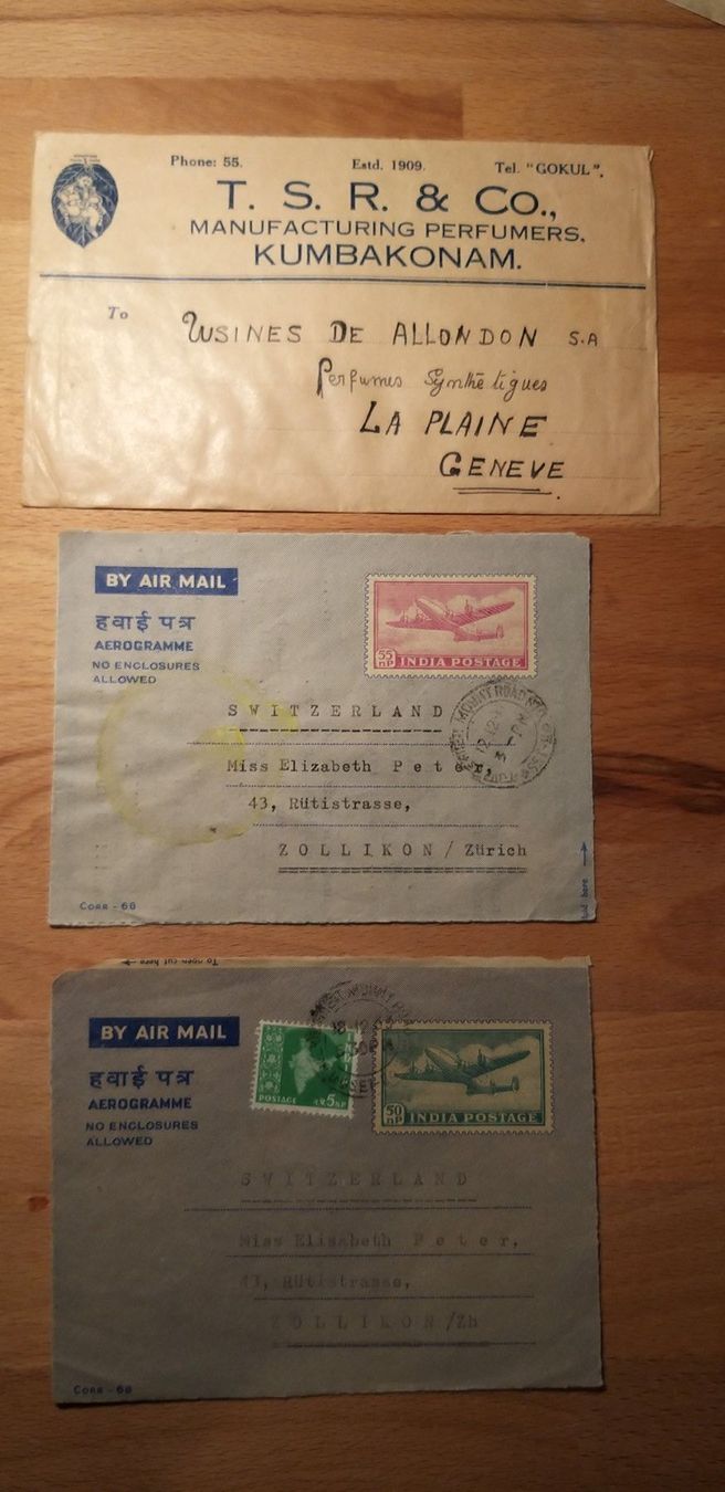Tutti i francobolli: 5 Belege Indien nach CH 1930er – Usato da Unterägeri venduto da PhilatelieStudiger 2