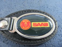 SCANIA SAAB LKW AUTO LOGO SCHLÜSSELANHÄNGER LEDRIG