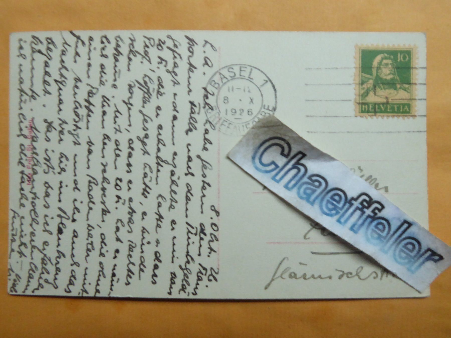 Cartoline postali: 1720 Lisengrat - Säntis  1926 – Usato da Zürich venduto da Chaeffeler 1