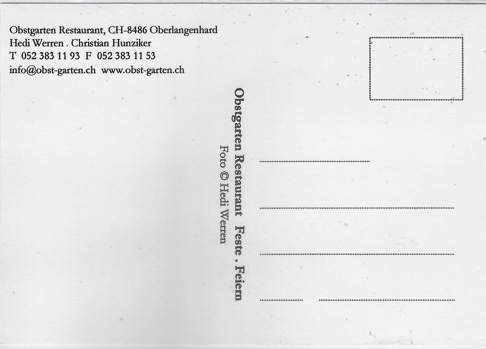 Cartoline postali: Obstgarten Restaurant - Oberlangenhard – Usato da Ettingen venduto da Kartenplanet 1