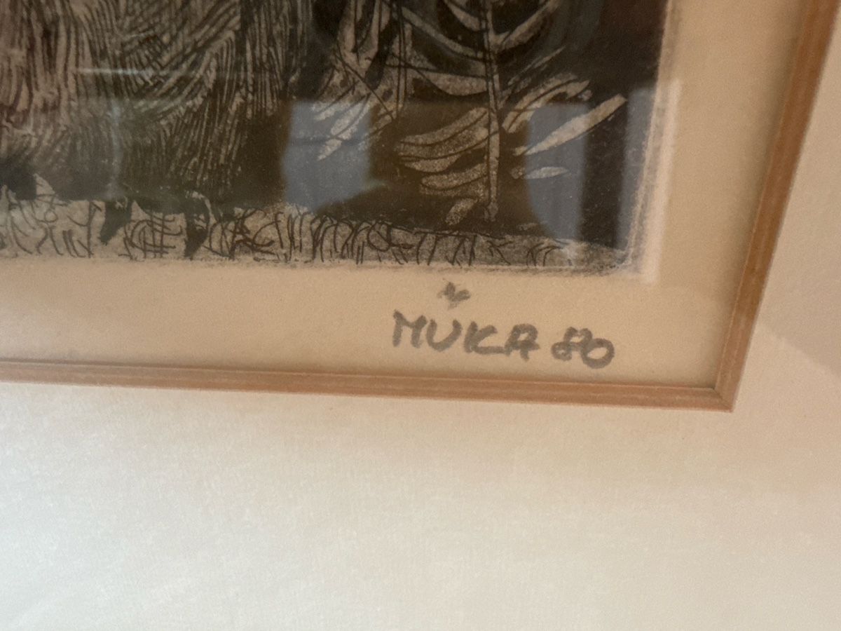 Grafica & Litografie: Originale Radierung - "Eule" - gerahmt, handsigniert – Nuovo e nell'imballaggio originale da Trimbach venduto da SonnenheimStans 3
