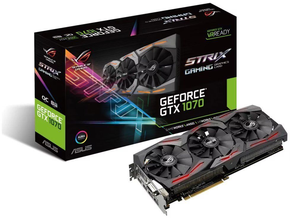 Nvidia Grafikkarten: GTX 1070 ASUS ROG Strix OC 6GB – Gebraucht aus Aadorf von CitySun 1