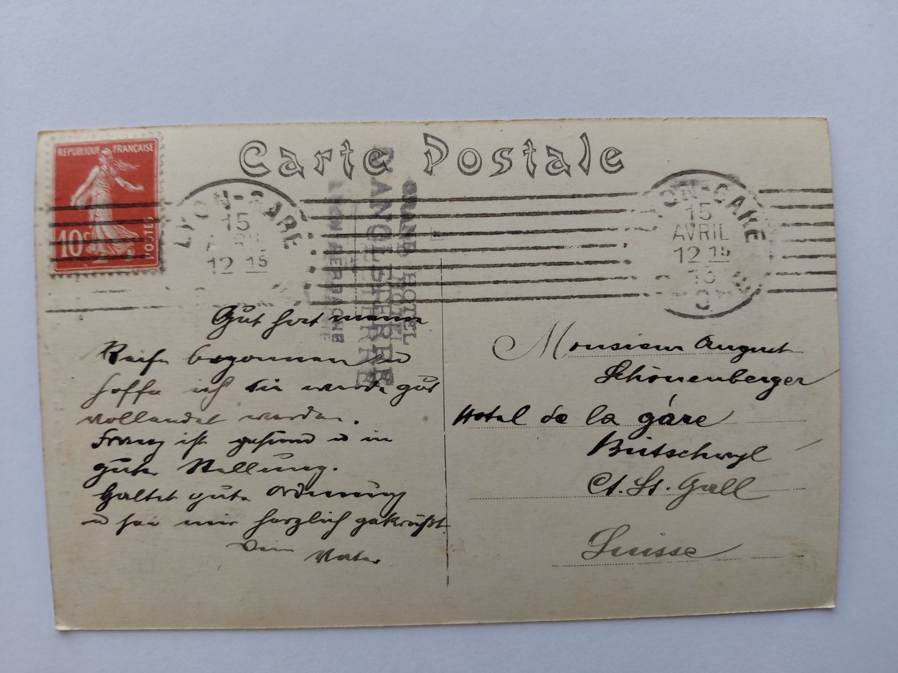 Ansichtskarten: Postkarte Lyon Interieur Basilique de Fourviere – Gebraucht aus Wattwil von yburgler 1