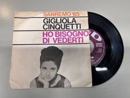 45 giri "Ho bisogno di vederti / Grazie, amore" Gigliola
