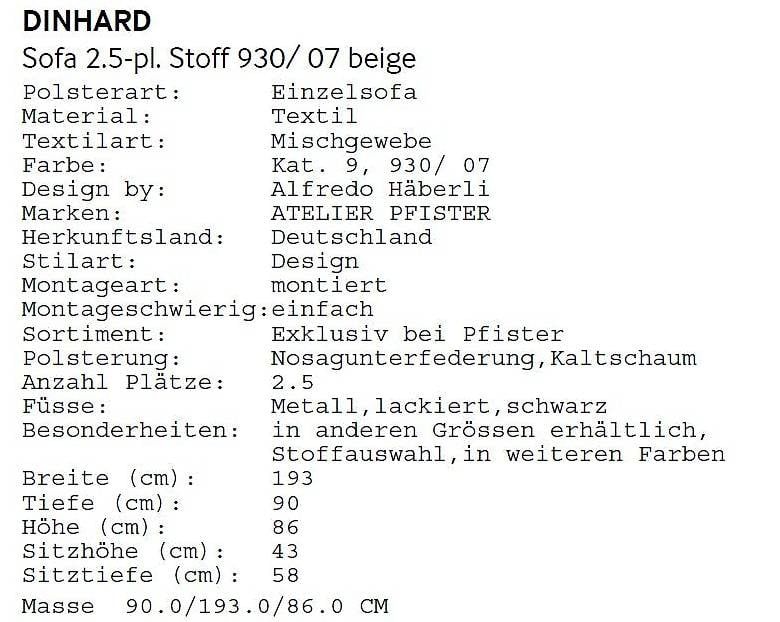 Divani: Sofa: hell / Möbel Pfister – Usato da Zürich venduto da K.B123 4
