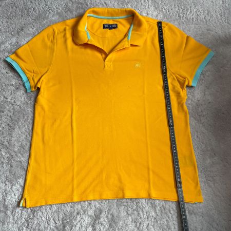 Vilebrequin Polo Shirt L Orange Gelb Luxus Designer
