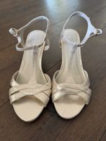 Elegante goldige Sandaletten, Grösse 38, neu!