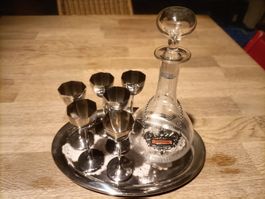 Elegantes Likör-Set mit Karaffe & 6 Gläser, Vintage Style