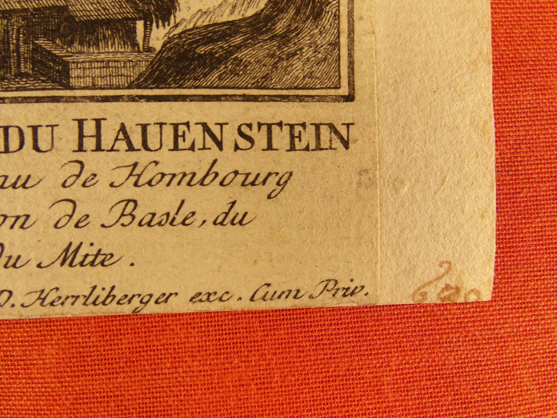 Incisioni: HAUENSTEIN, HOMBURG, KUPFERSTICH 1756 – Usato da Grüningen venduto da Kartensammler 7