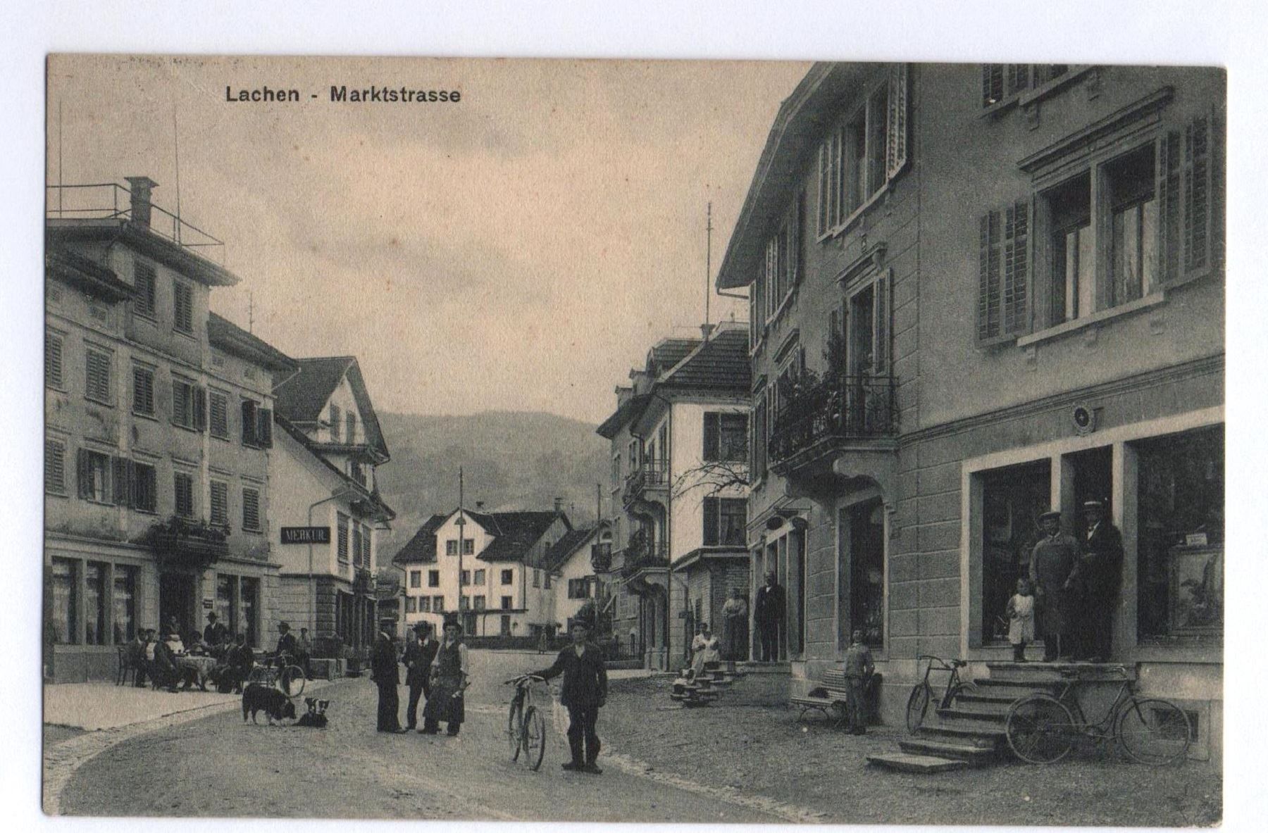 Cartoline postali: LACHEN Marktstrasse – Usato da Jona venduto da philajona