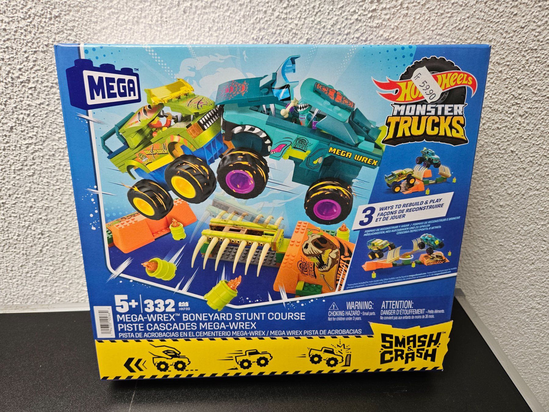Hot Wheels Giocattoli: Neu - Mega - Hot Wheels - Mega-Wrex Monster Trucks – Nuovo e nell'imballaggio originale da Dagmersellen venduto da Jarsetz_Restposten