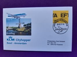 Flugbrief BASEL-Amsterdam "KLM_CITYHOPPER" 28.10.2011 !