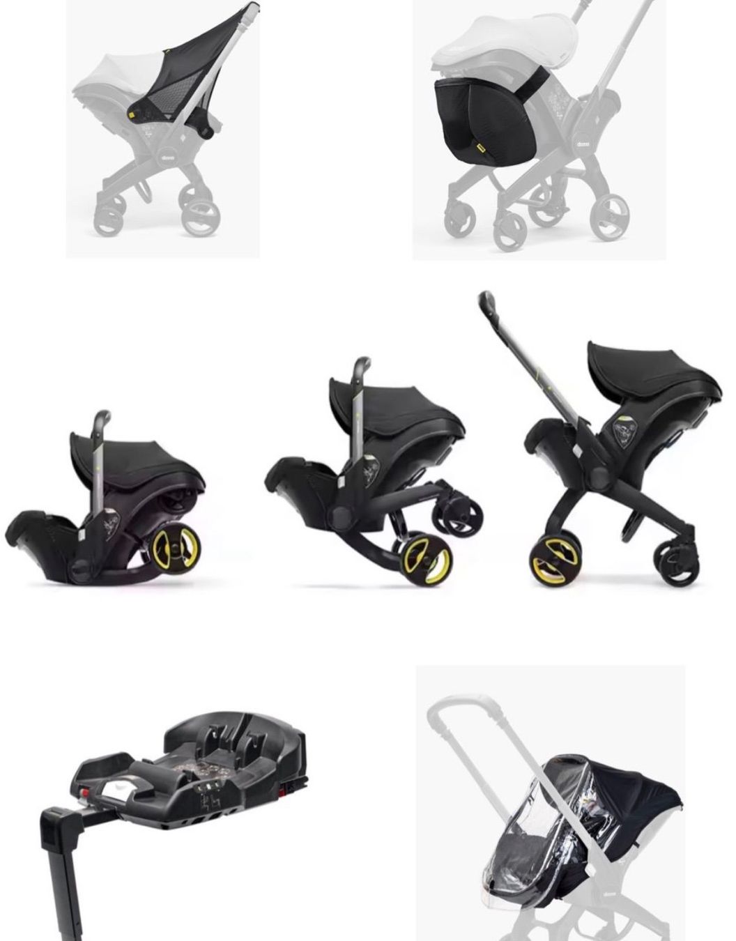 Doona Seggiolini per auto: Doona Kindersitz mit Kinderwagenfunktion grau – Usato da Grand-Lancy venduto da zeltiia