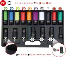 KS Tools 515.0885 1/2" MASTER Spezial-Kraft-Stecknuss-Satz