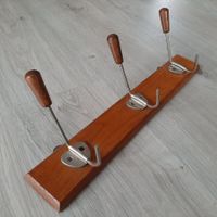 50er 60er Mid Century Hakenleiste Kleiderhaken Garderobe