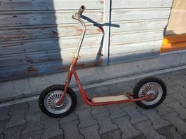 Vintage Trottinett Gummi Reifen Kickboard Tret- Roller