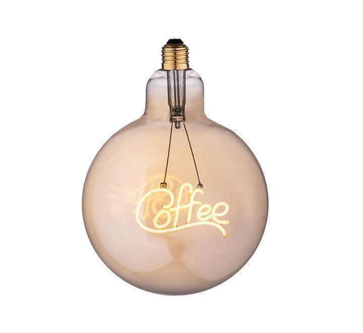 Lampade: FILAMENT GLÜHBIRNE MIT EINSCHRIFT COFFEE – Nuovo e nell'imballaggio originale da Lachen SZ venduto da ANDDUS-MASSLIGHT