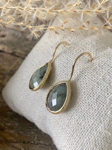 Ohrringe & -stecker: Edle LABRADORIT Ohrhänger vergoldet – Neu und originalverpackt aus Rombach von Ivreajewels 4