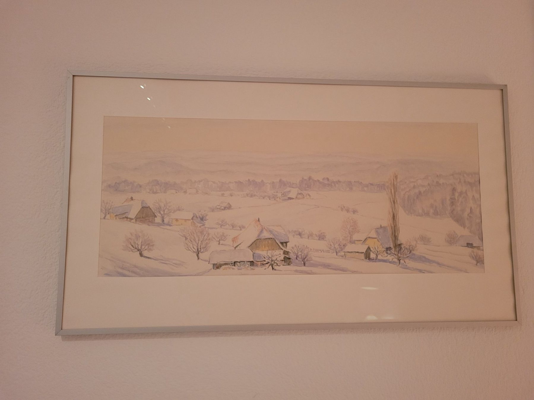 Dipinti: Original WINTER-AQUARELL   von EMIL BÄRTSCHI – Usato da Aarberg venduto da belaija 1