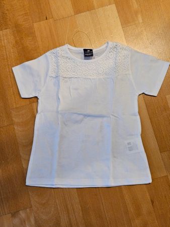 Neu: Naturaline T'Shirt kurzarm mit Spitze - weiss - Gr.104