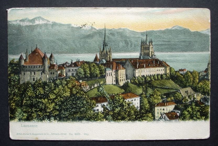 Cartoline postali: LAUSANNE Guggenheim No. 6832 – Usato da Jona venduto da philajona