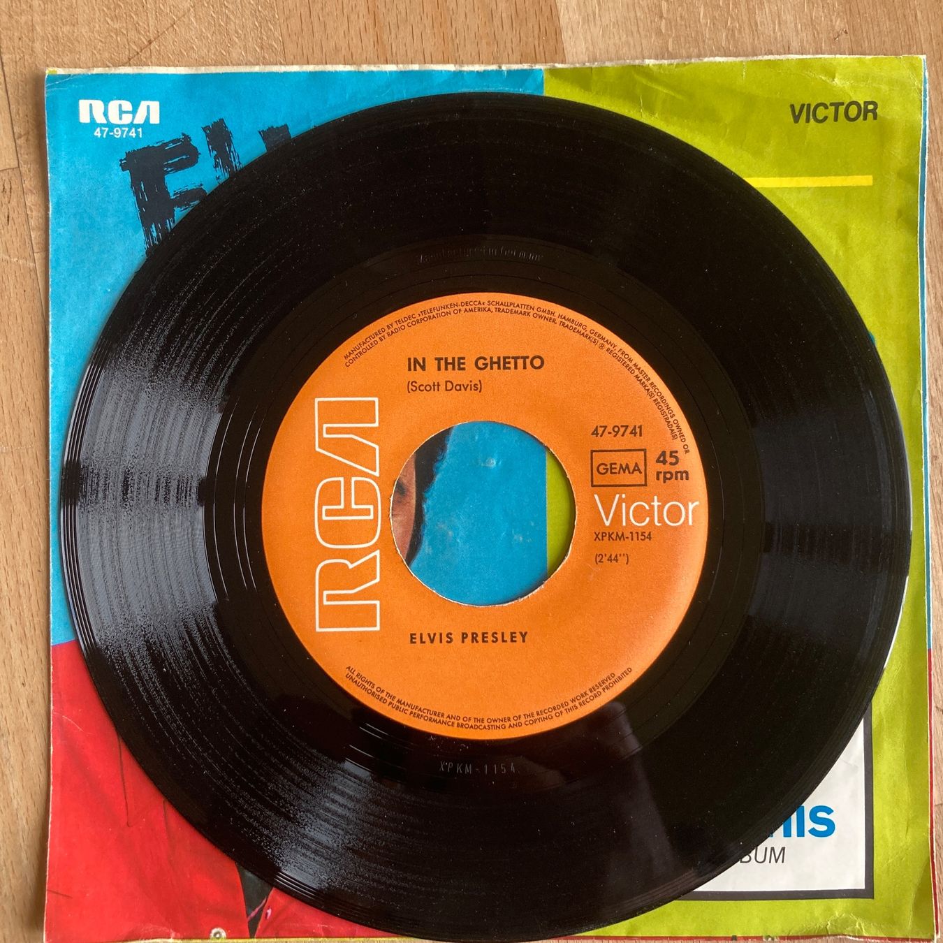 Vinyles: ELVIS, IN THE GHETTO, SINGLE, 1969, ROCK – D'occasion à Thun par estrol 1