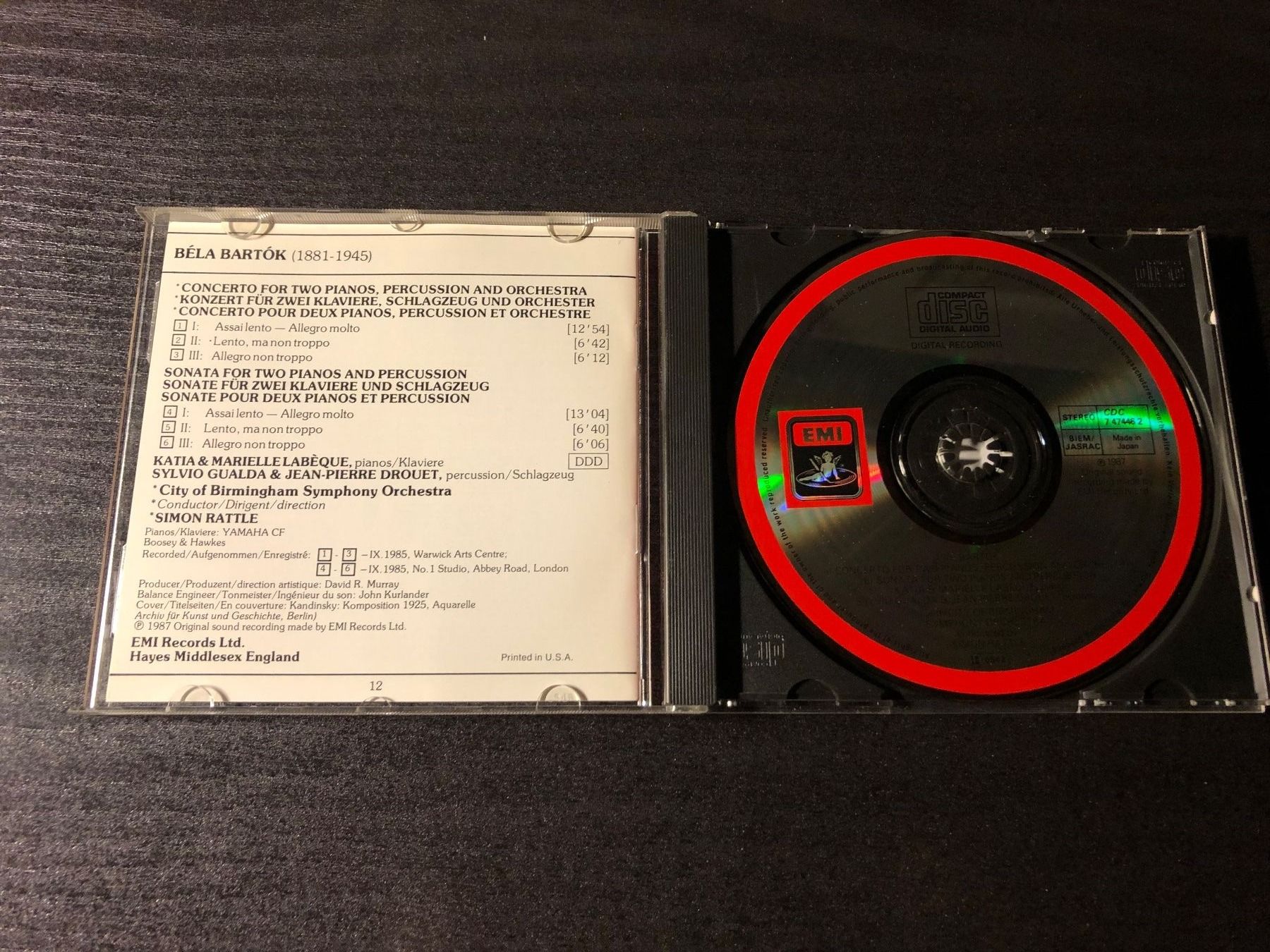 CDs: Bartók: Konzert & Sonate, Labèque, Rattle, CD, Klassik – D'occasion à Schübelbach par Dolly990_2 1