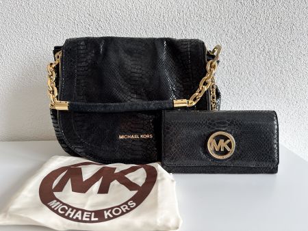 Michael Kors Umhängetasche schwarz/gold