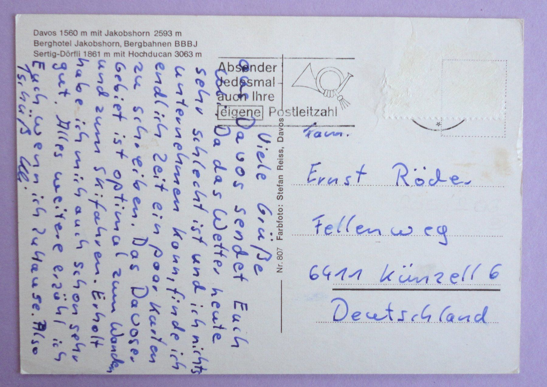 Cartoline postali: Davos Jakobshorn – Difettoso da Fétigny venduto da Billy2miny 1