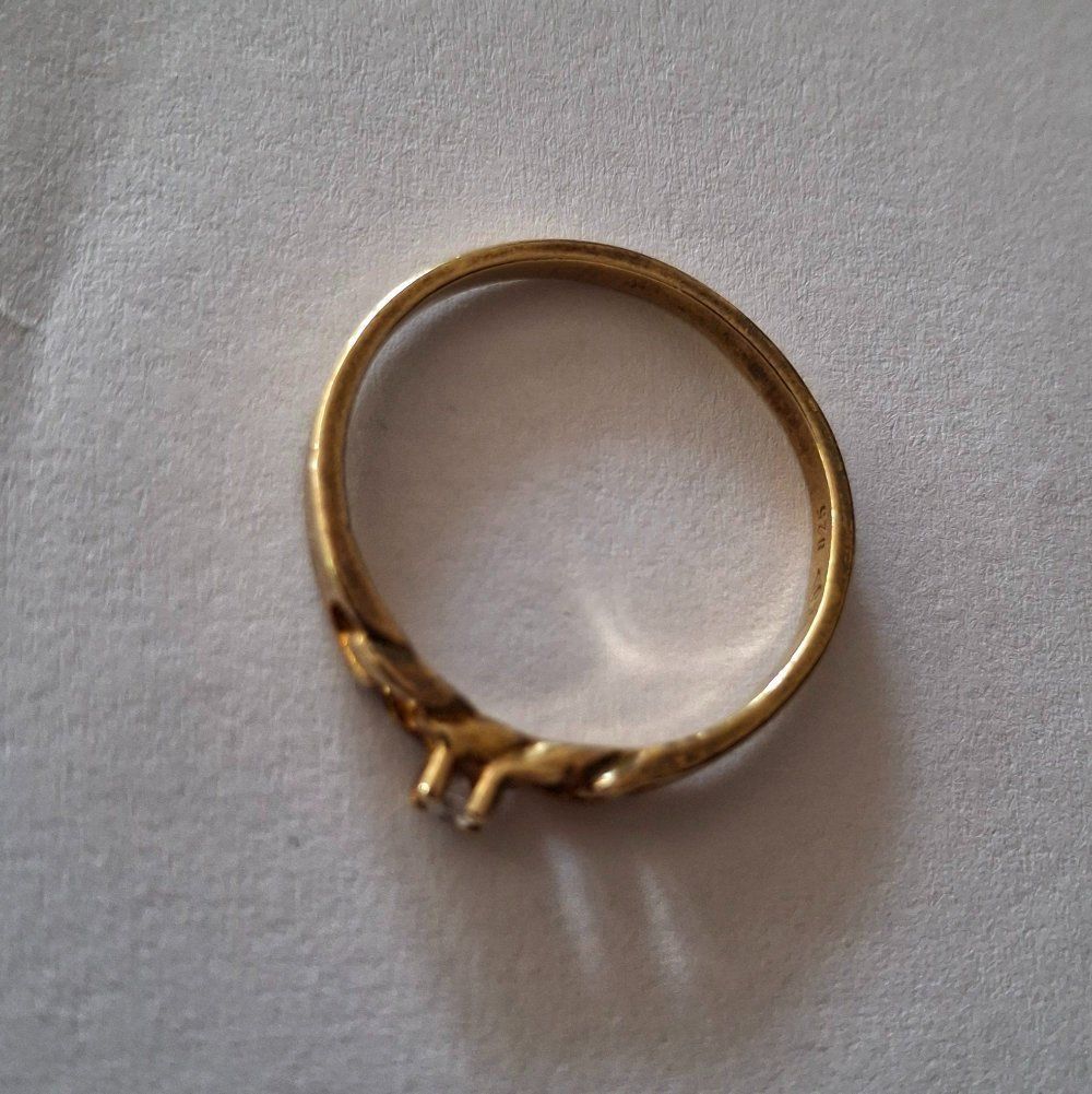 Anelli: Ring Silber 925, vergoldet, Gr. 64 – Usato da St.Gallen venduto da sendess 1