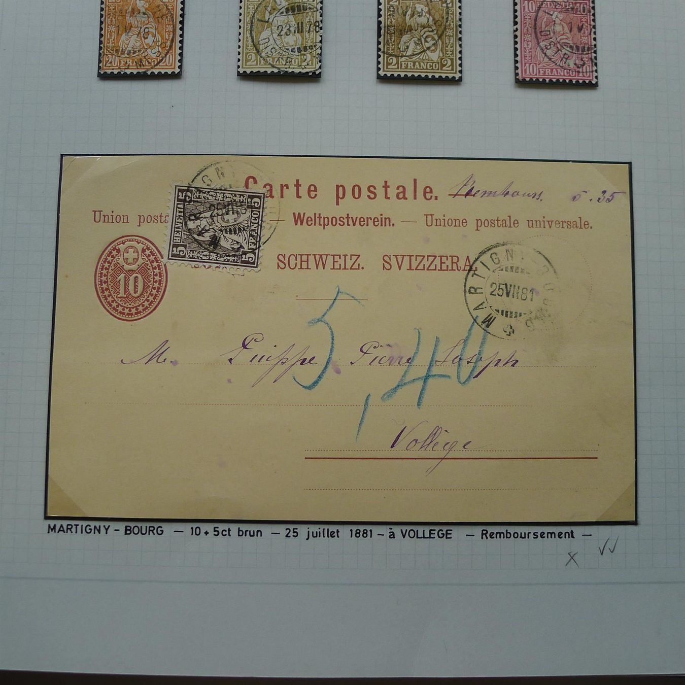 Alle Briefmarken: SITZENDE HELVETIA, tolle STEMPELSAMMLUNG – Gebraucht aus Sursee von Luzernerraute 3