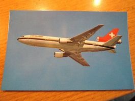 Swissair Karte McDonell Douglas DC 10-30