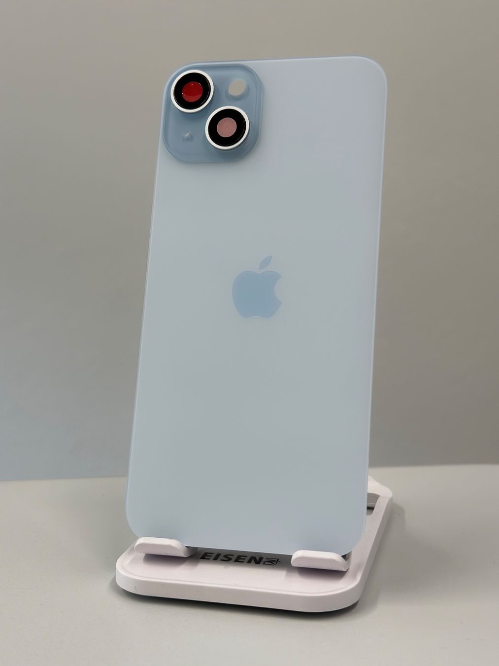 Covers & Schutzfolien: Vitre Cache Arrière iPhone 15 Plus Bleu avec aimants – Neu und originalverpackt aus Zug von ElPhone