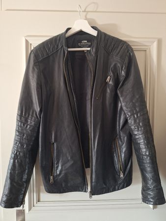 Herren Lederjacke Gr. M Core by Jack & Jones schwarz