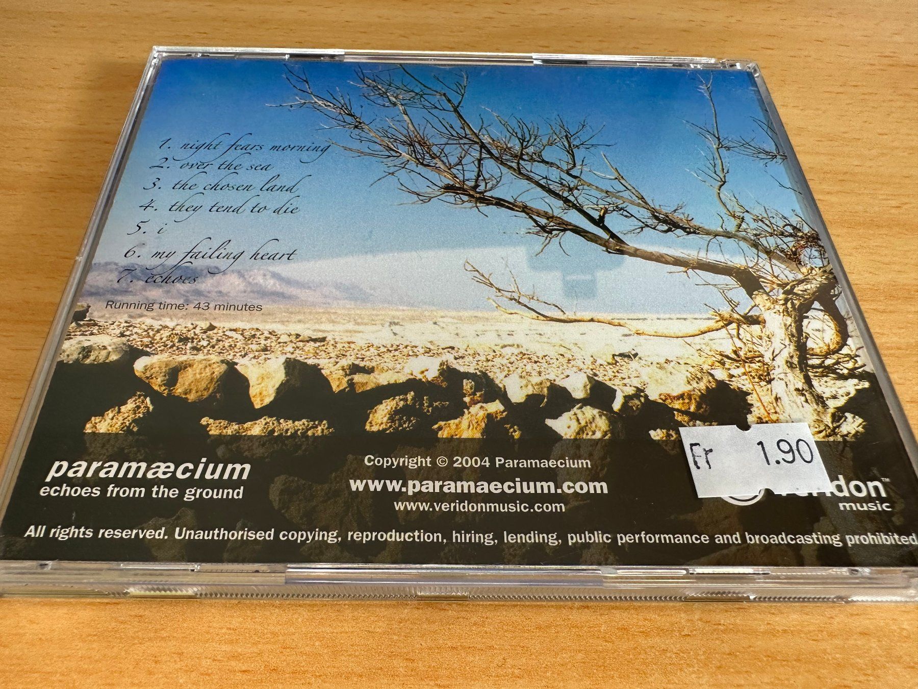 CD: Paramæcium - Echoes from the Ground – Usato da Rikon im Tösstal venduto da Alpenmutz 1