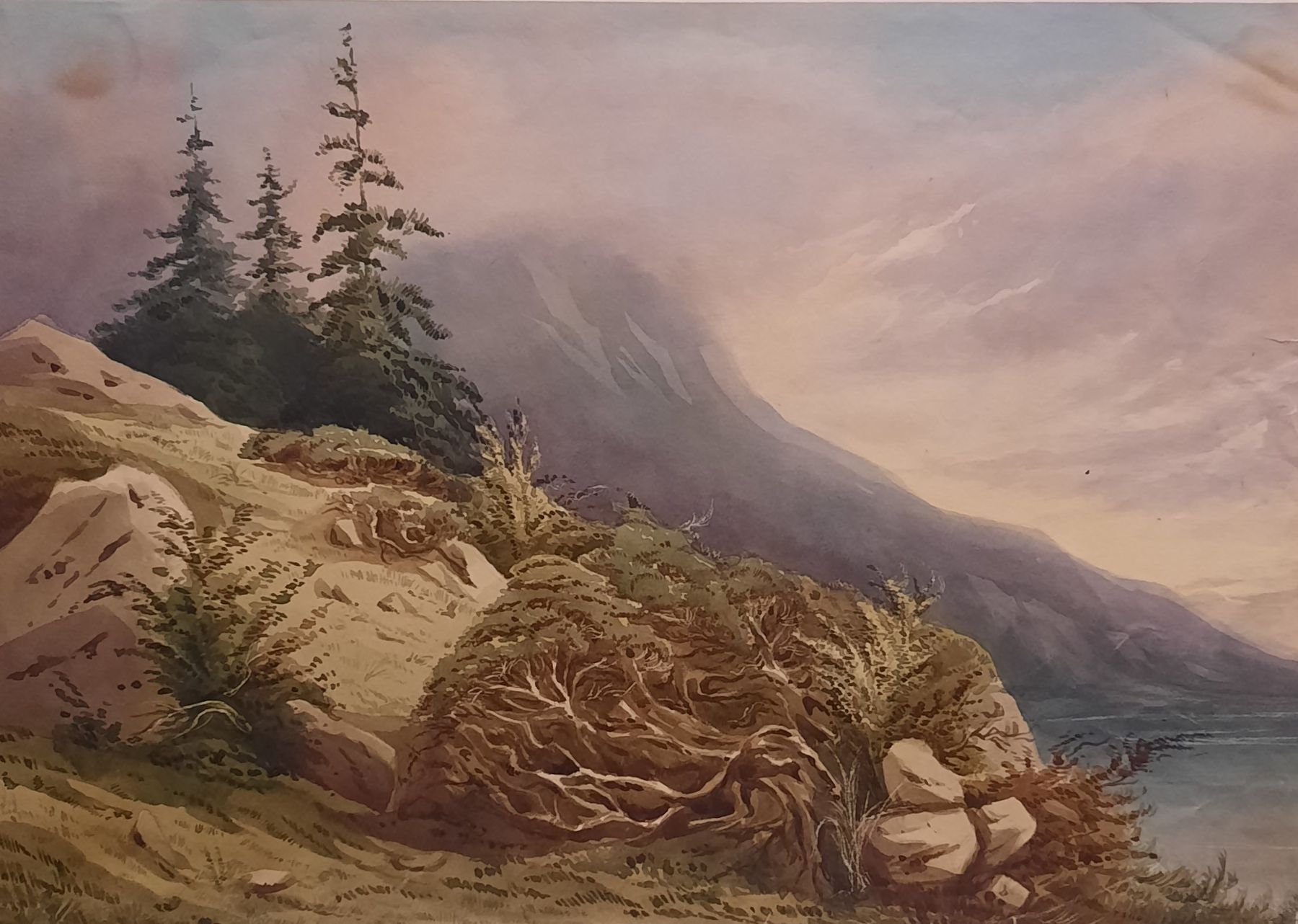 Dipinti: ECOLE D' ALEXANDRE  CALAME 1810 - 1865 – Usato da Genève venduto da Enigme8