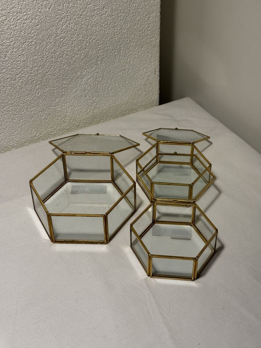 Portagioie: 12 Vintage Glasboxen/ Schmuckkästchen – Nuovo e nell'imballaggio originale da Stüsslingen venduto da leo_nzh6 3