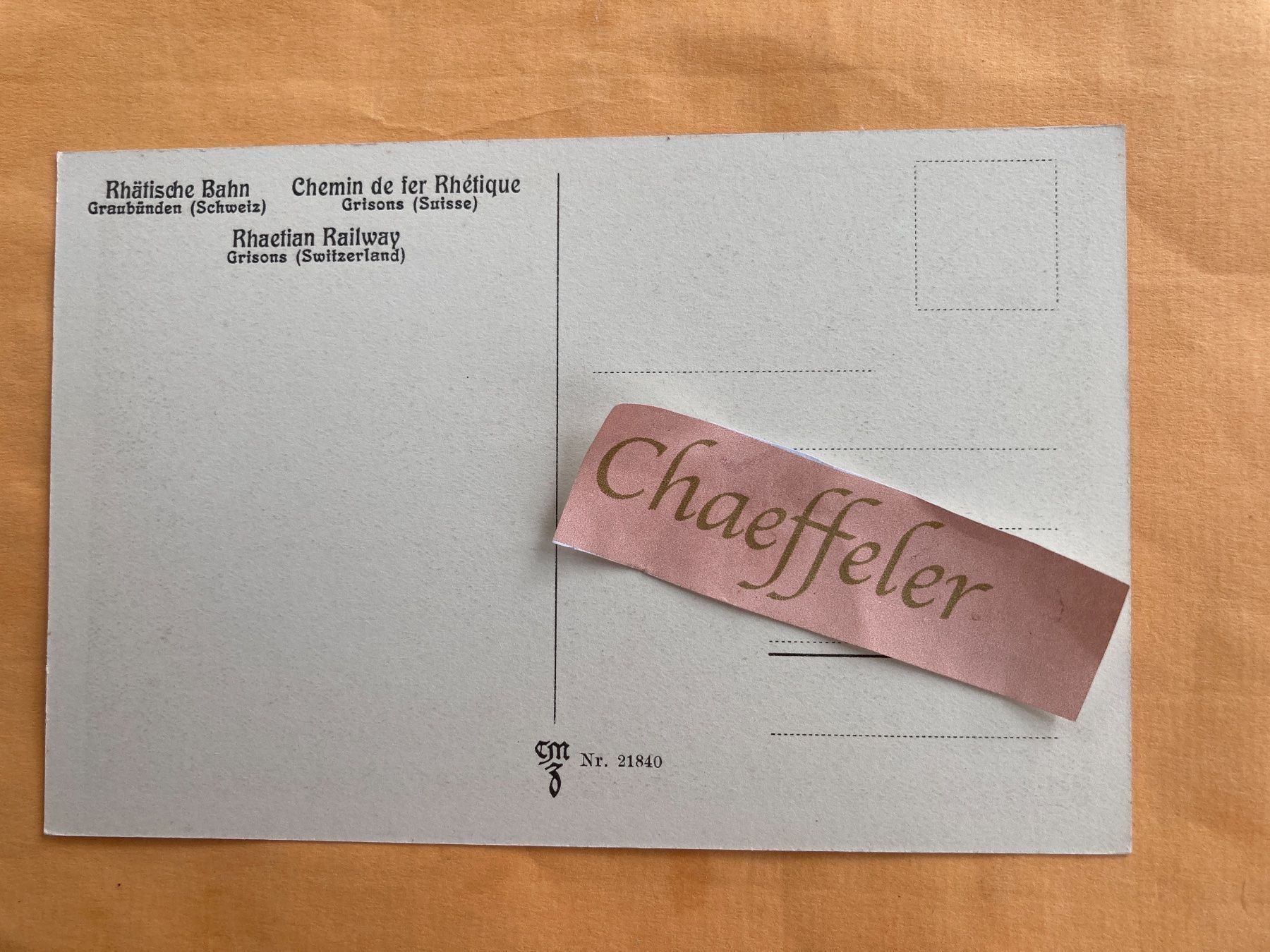 Cartes postales: BERGÜN – D'occasion à Zürich par Chaeffeler 1