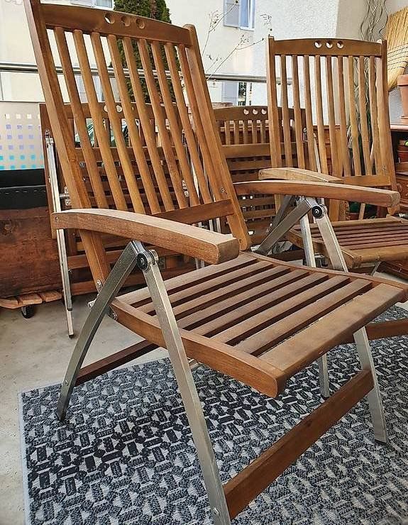 4x HolzKlappsessel Lund für Garten Kaufen auf Ricardo