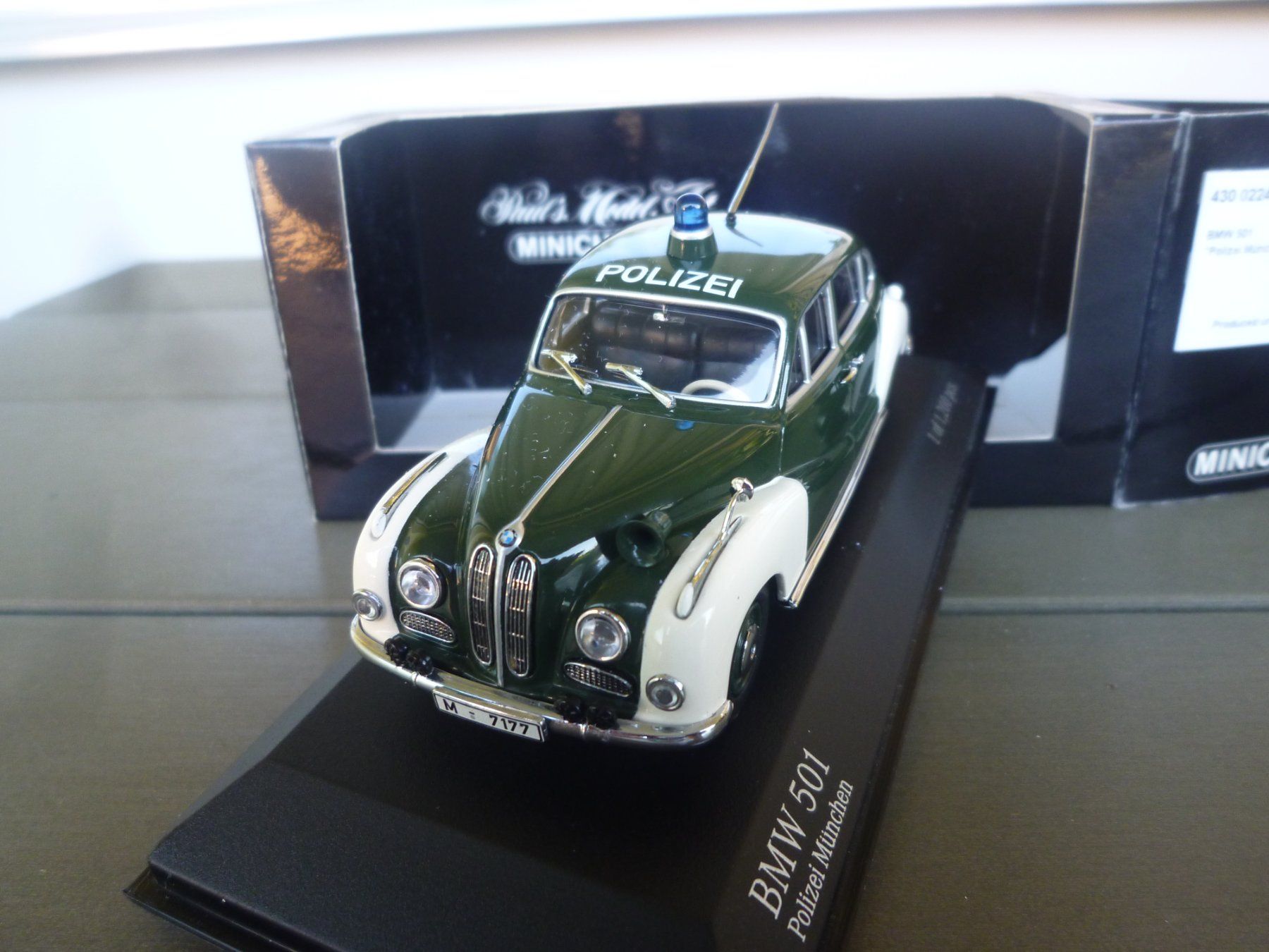 BMW Modellini d'auto: BMW 501 "Polizei München" – Nuovo e nell'imballaggio originale da Flawil venduto da Imperiosud 2