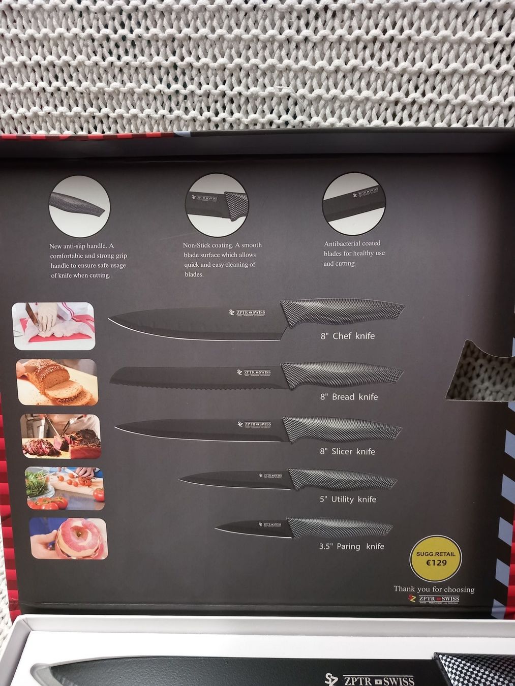 Swiss Coltelli: SWISS Messer-Set 5-teilig plus Schäler NEU – Nuovo e nell'imballaggio originale da Gwatt (Thun) venduto da umwelt-brocki 2